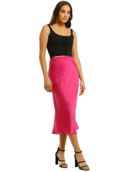Kookai Como Bias Skirt Fuchia Pink Size 40 / AU 12 for rent on The Volte - image 2