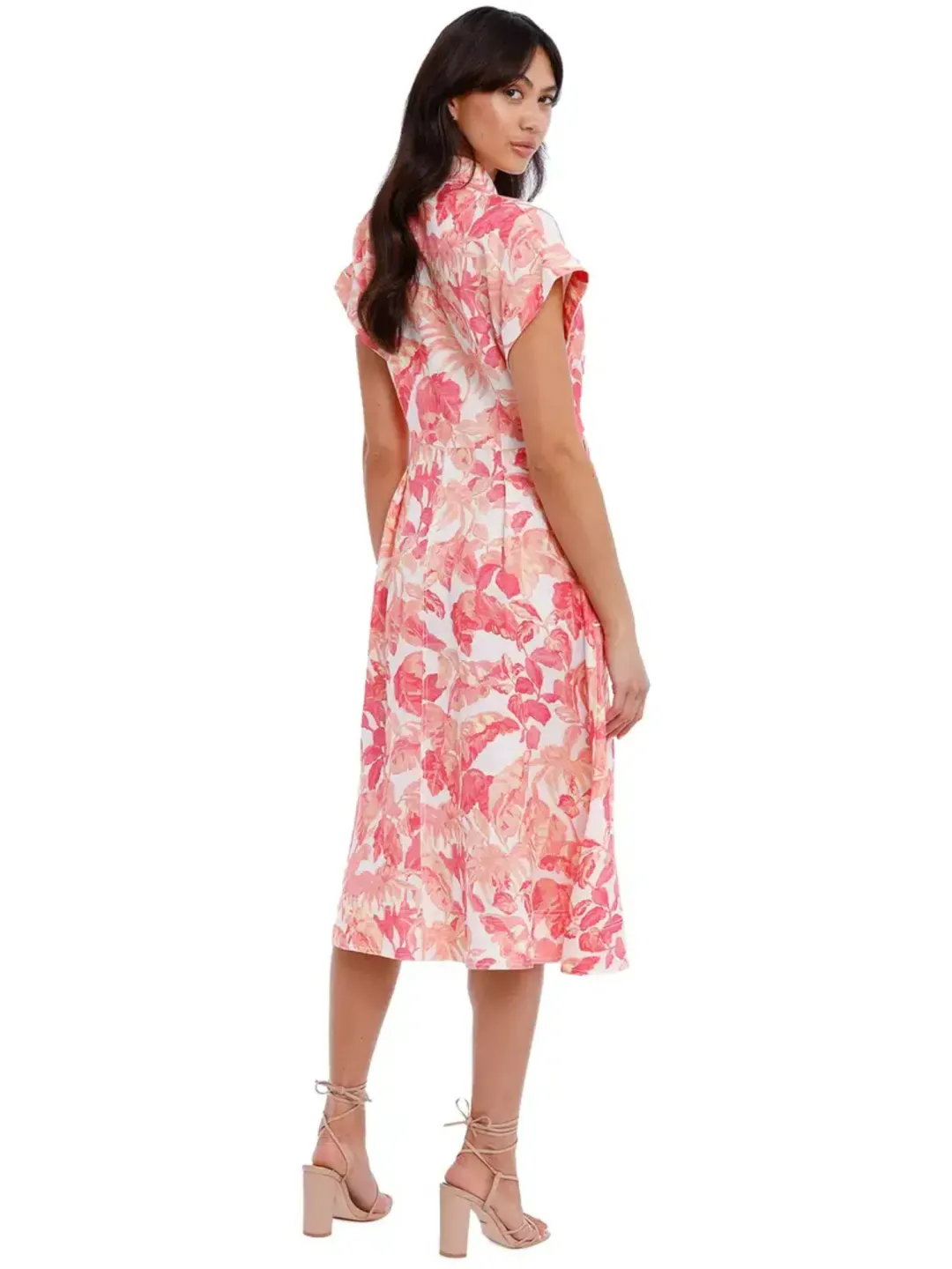 Rebecca Vallance Tropicale Midi Dress in Pink Size AU 10 for rent on The Volte - main image