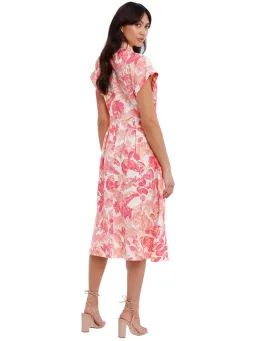 Rebecca Vallance Tropicale Midi Dress in Pink Size AU 10 for rent on The Volte - image 2