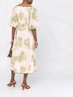 Zimmermann Empire Linen Midi Dress in Floral Print Size 1 / AU 10 for rent on The Volte - image 2