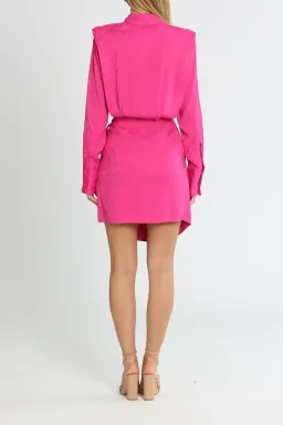 Rebecca Vallance Theresa Shirt Mini Dress Pink Size 14 for rent on The Volte - image 2