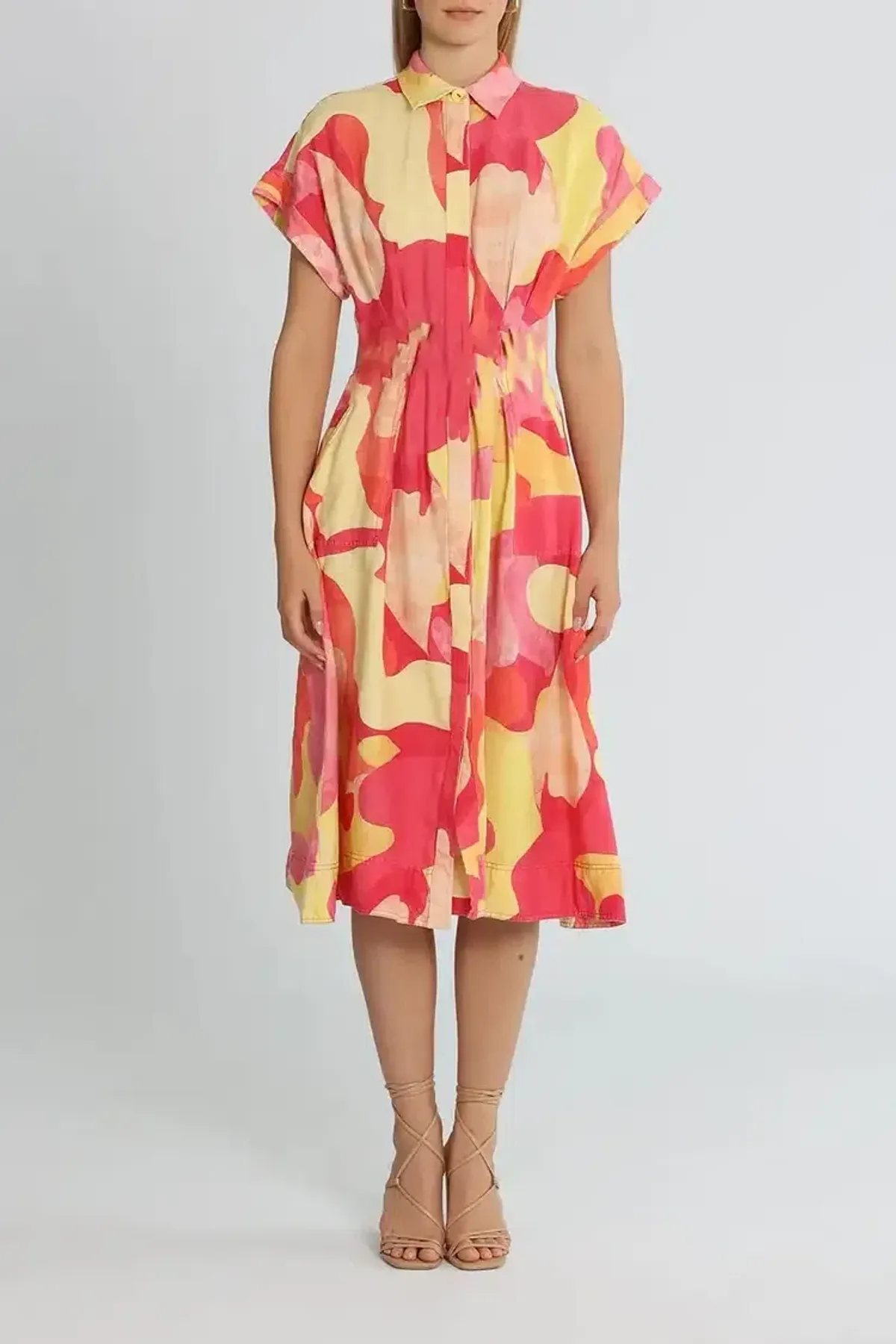 Rebecca Vallance Toretta Midi Dress Multi Size 14 - Image 4