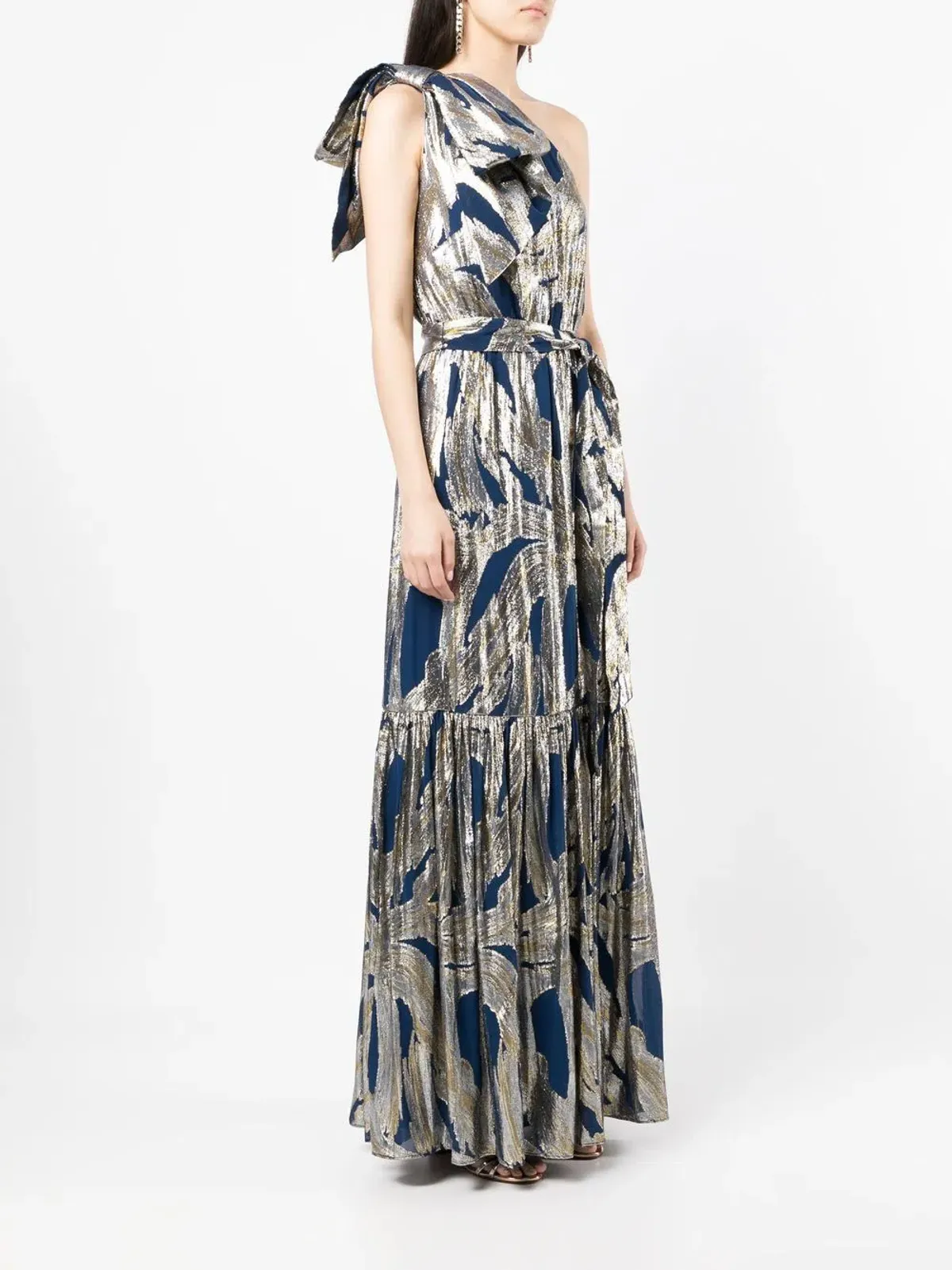Rebecca Vallance Navarro Gown Metallic Size 8 for rent on The Volte - main image