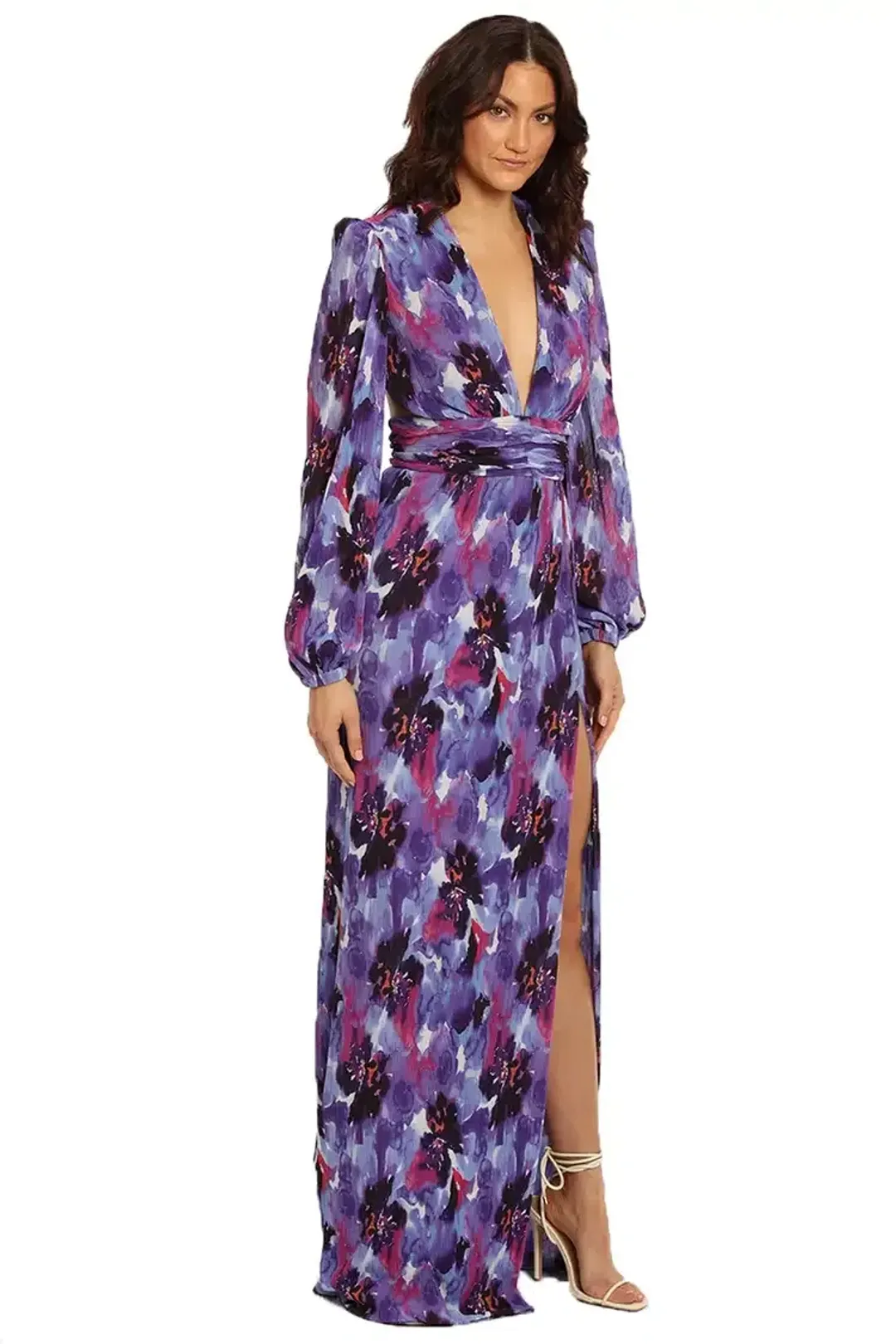 Rebecca Vallance Purple Rain Gown Floral Size 10 for rent on The Volte - main image