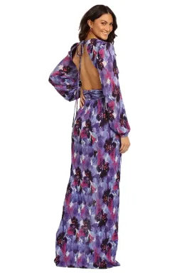 Rebecca Vallance Purple Rain Gown Floral Size 10 for rent on The Volte - image 3