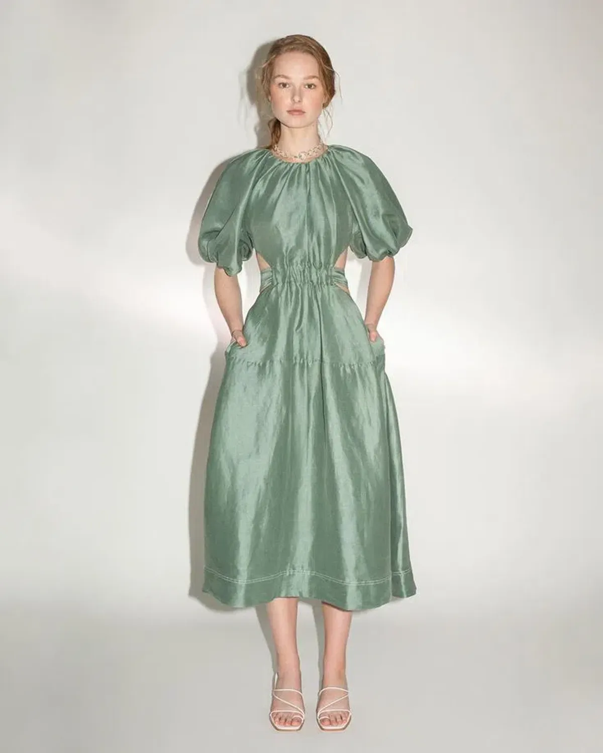 Aje Mimosa Dress Green Size 6 - Image 1