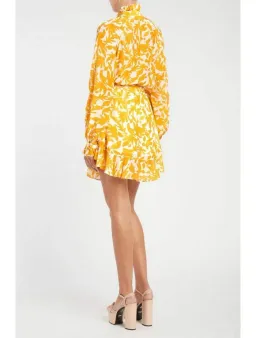 Rebecca Vallance Limoncello Mini Dress in Yellow Print Size 10 for rent on The Volte - image 3