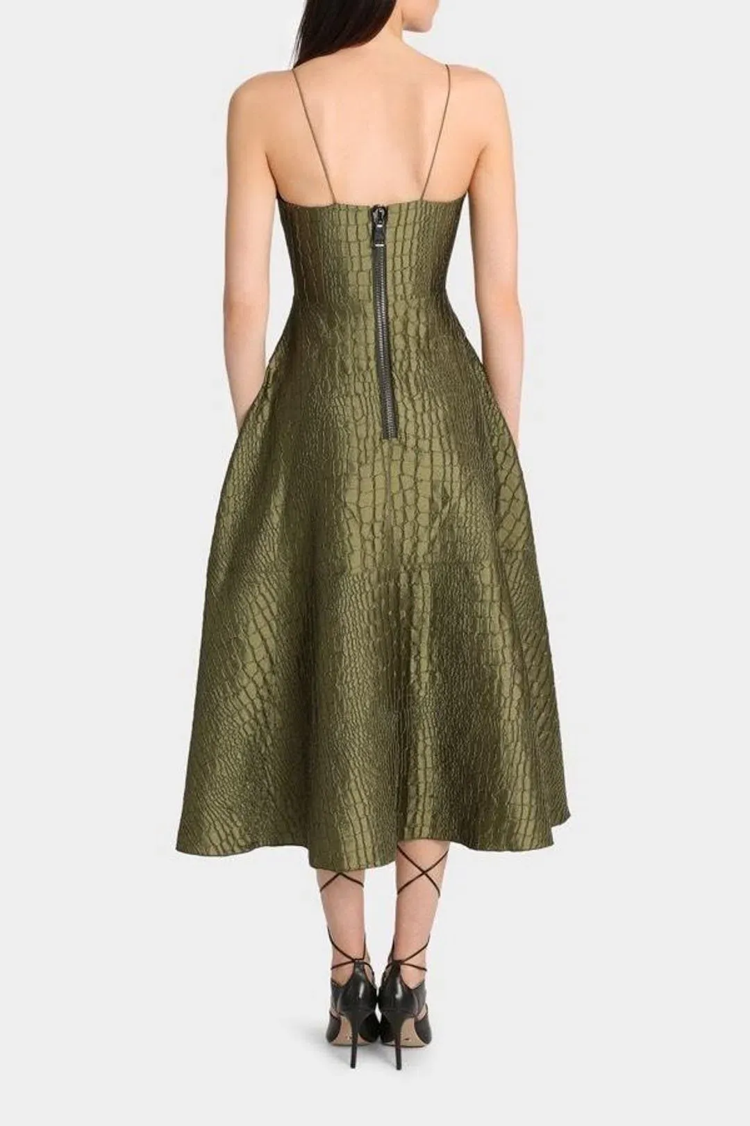 Alex Perry La Verne Silk Dress Green Size 10 for rent on The Volte - main image