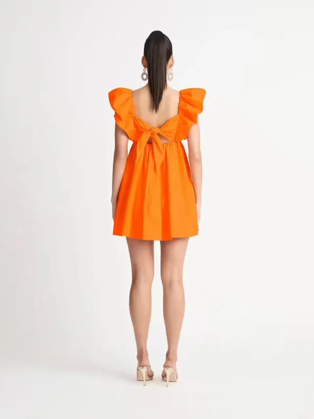 Sheike Bermuda Mini Dress in Orange Size 16 for rent on The Volte - main image