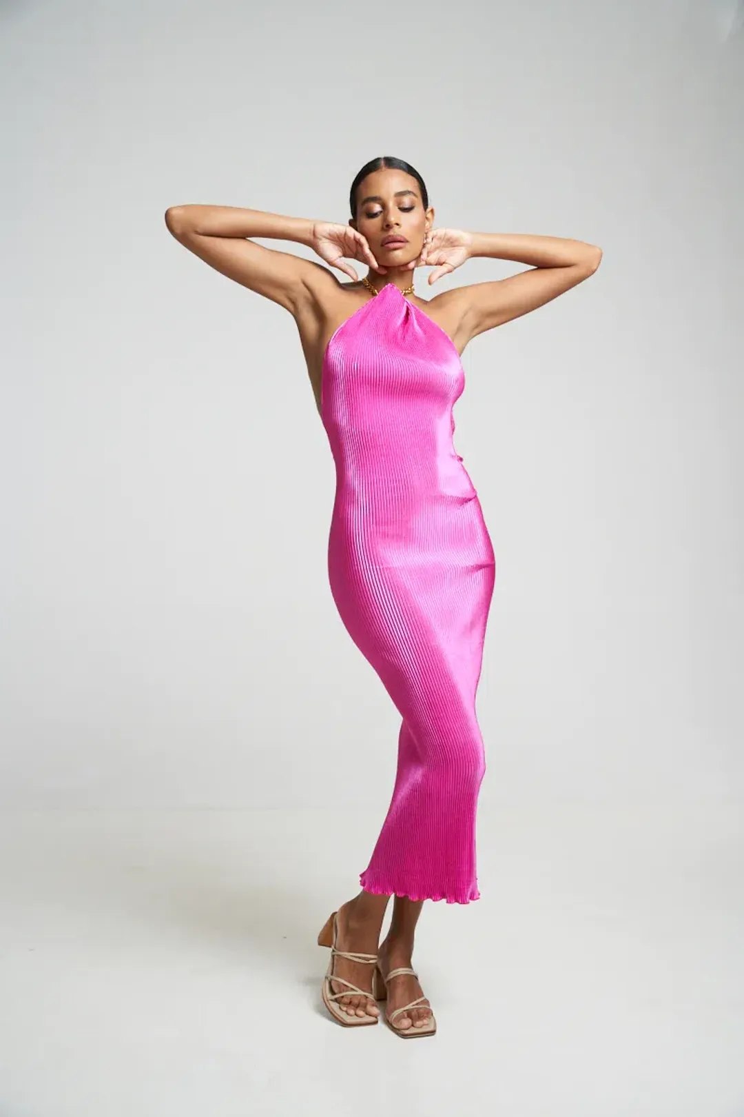 L'Idee Klum Chain Gown Flamingo Size 6 for rent on The Volte - main image