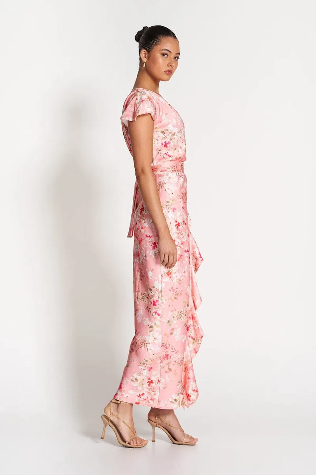 Sofia The Label Bloom Wrap Dress Pink Blossom Size 10 - Image 2
