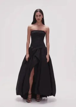 Aje Violette Bubble Hem Maxi Dress Black Size 10 for rent on The Volte - image 2