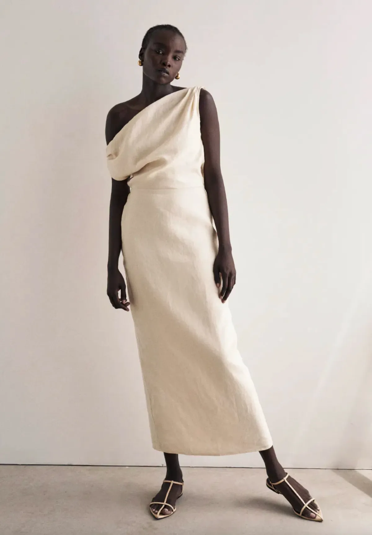 Dissh Cass Buttermilk Linen Midi Dress - Image 2