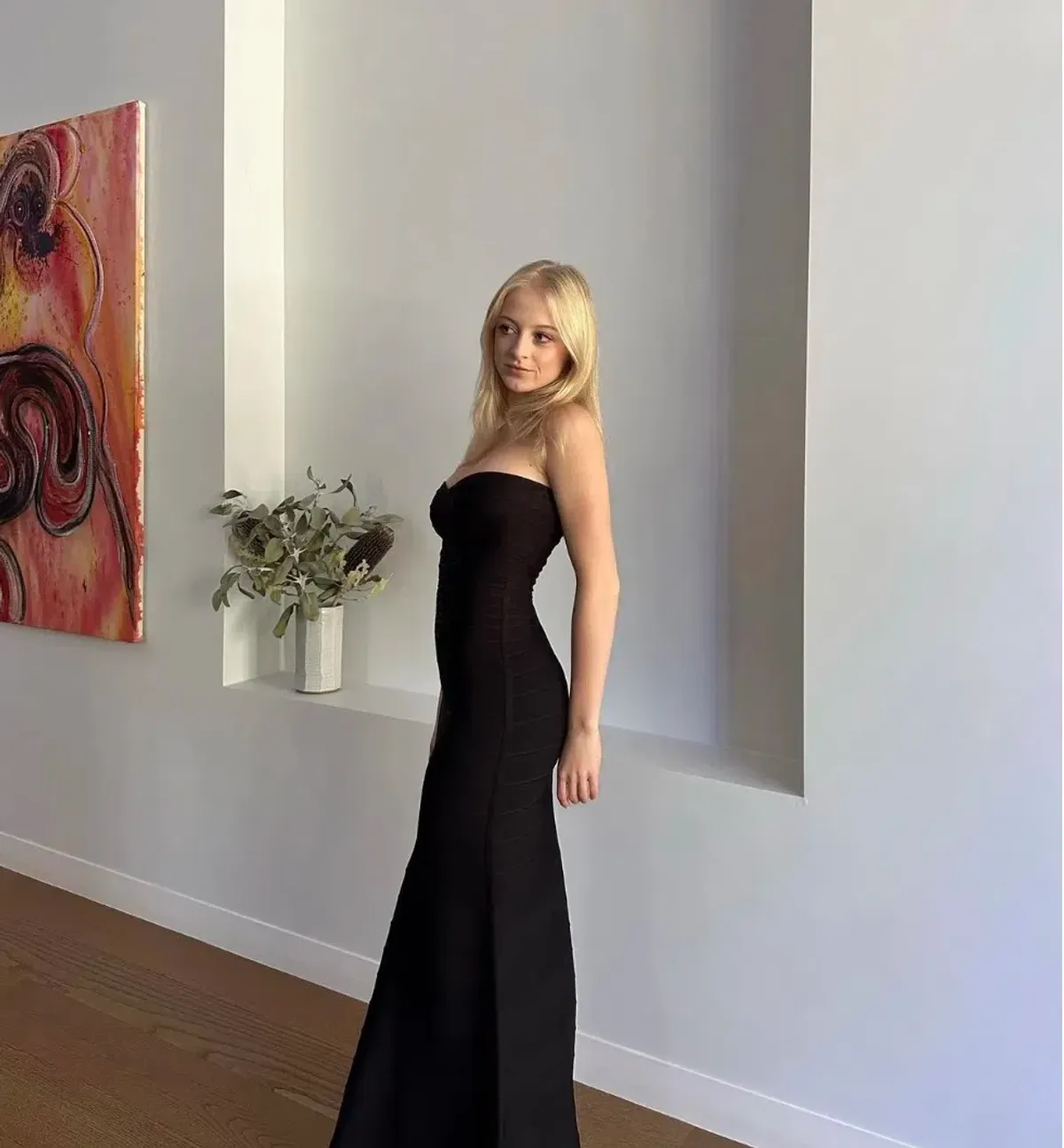 Herve Leger Sara Gown Size Black Small / AU 8 for rent on The Volte - main image