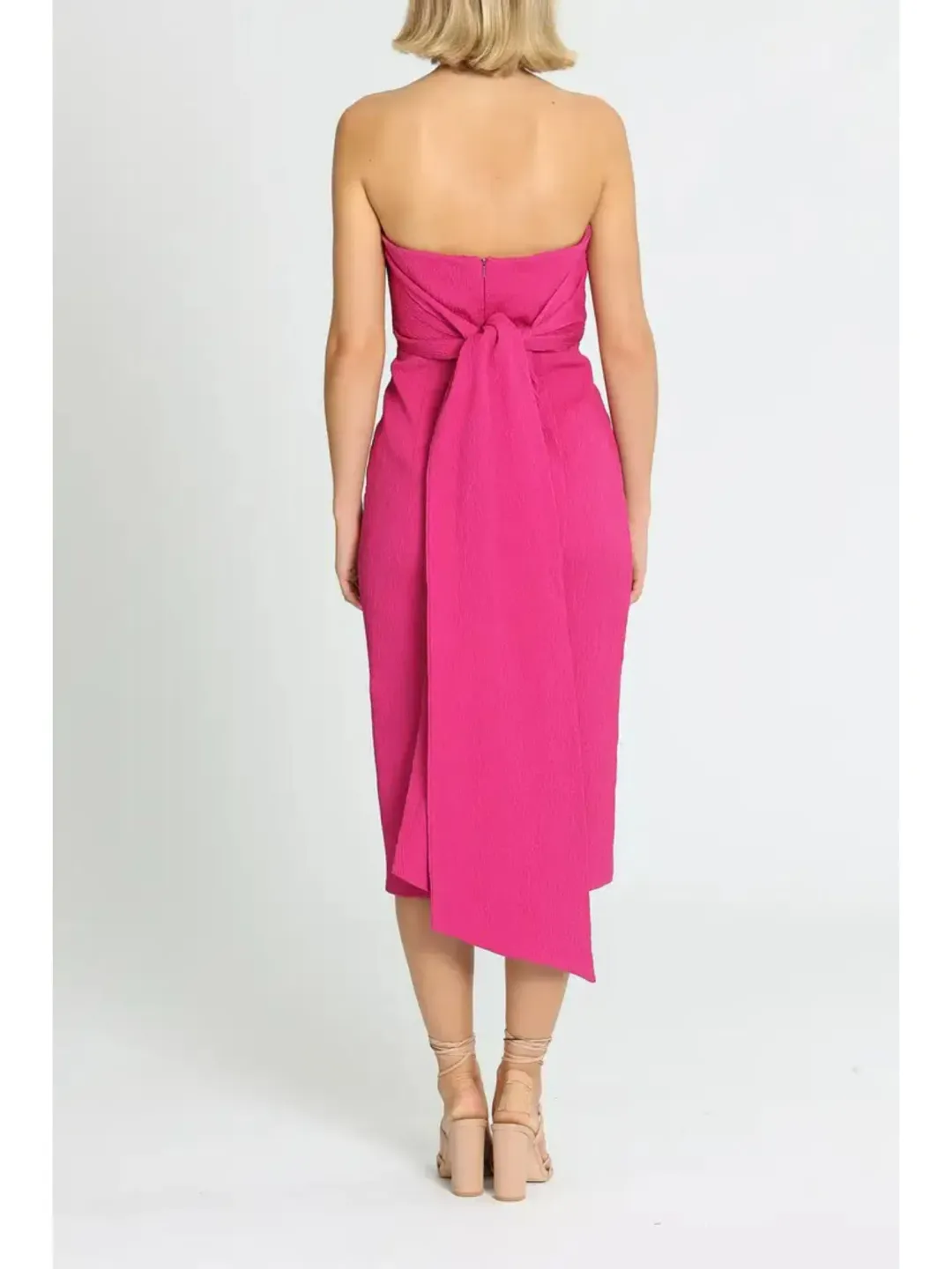 Rebecca Vallance Andie Tie Dress in Pink Size AU 10 for rent on The Volte - main image
