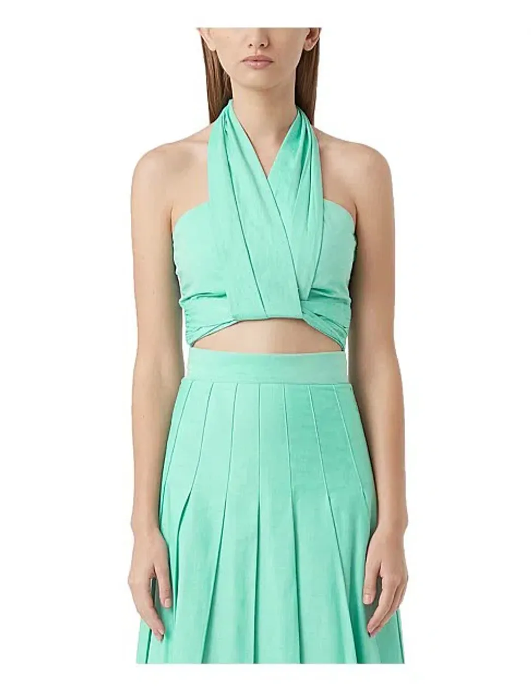 Camilla & Marc Solene Top and Skirt Set in Jade Green Size 10 for rent on The Volte - main image