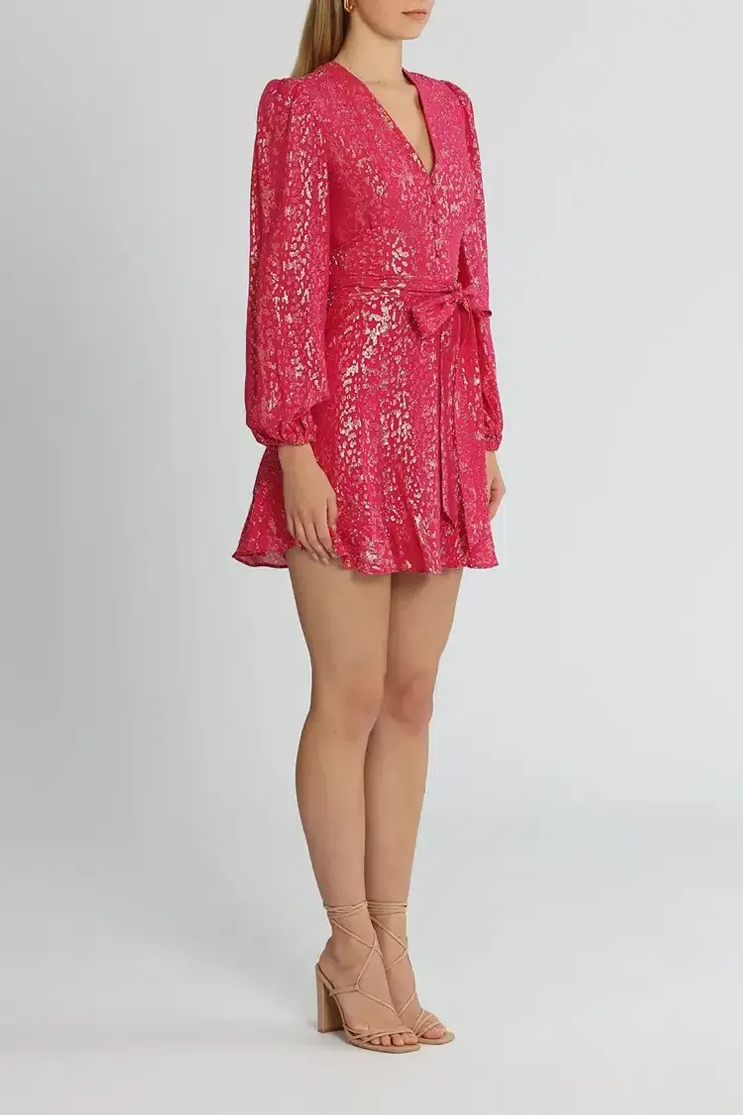 Rebecca Vallance Valencia Mini Dress Pink Size 8 for rent on The Volte - main image