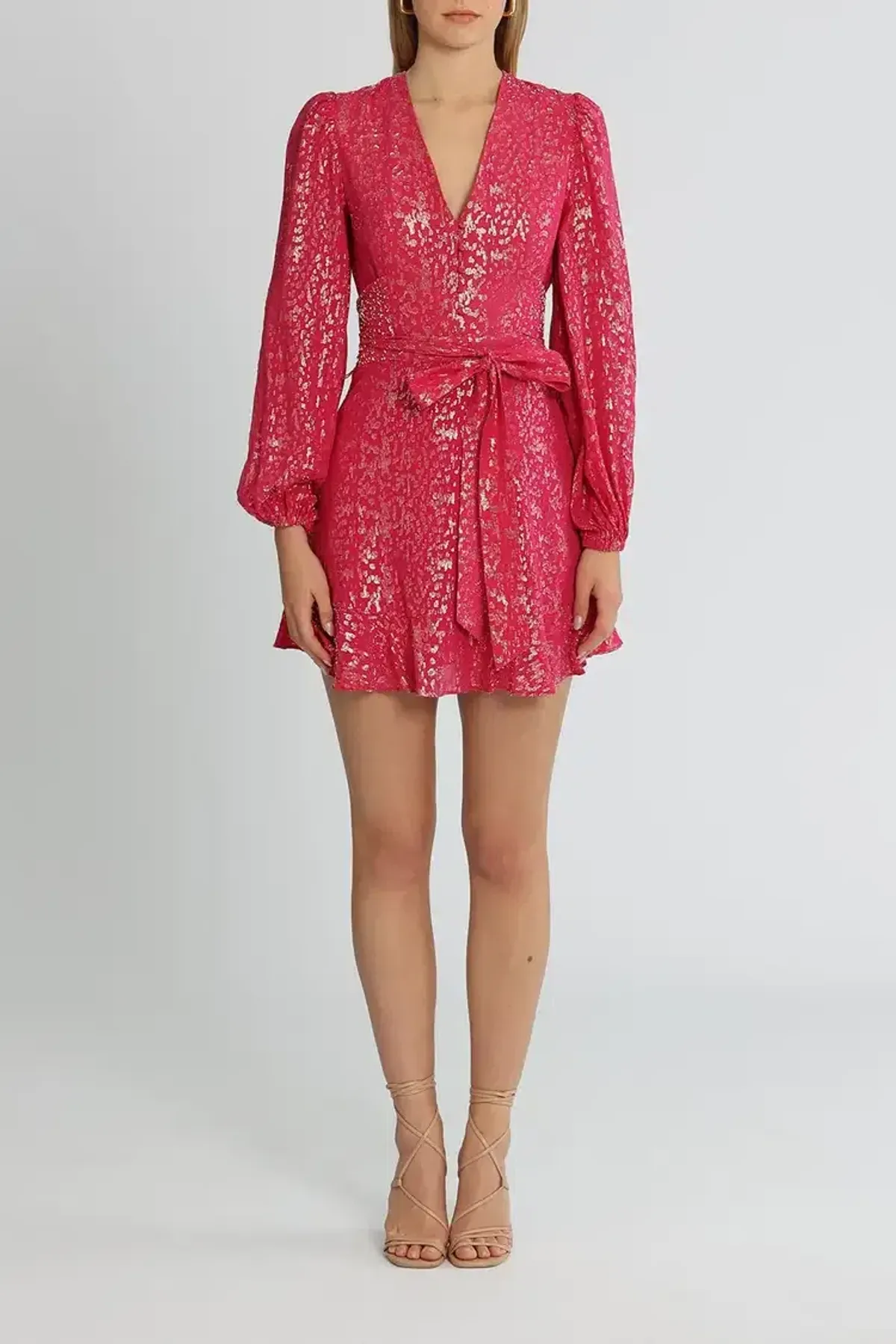 Rebecca Vallance Valencia Mini Dress Pink Size 8 for rent on The Volte - main image
