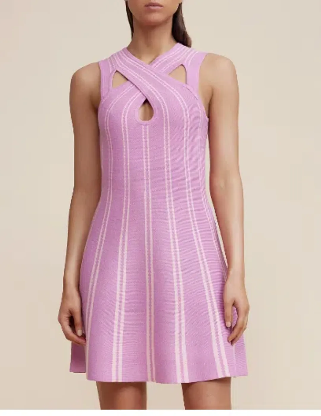 Acler Pink/Violet Mix Otford Dress- Size 12 for rent on The Volte - main image