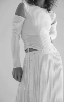 Christopher Esber Deconstruct Dress White for rent on The Volte - image 2