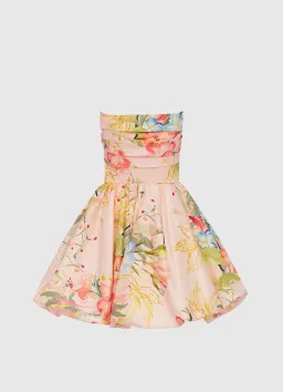 Leo Lin Katy Bustier Mini Dress Opulent Print In Blush Size 16 for rent on The Volte - image 1