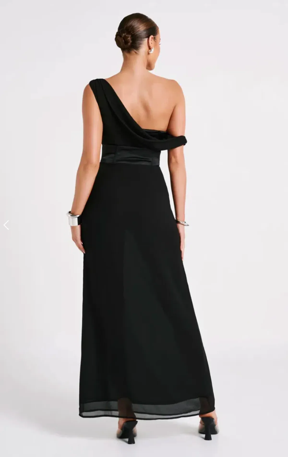 Meshki Courtney Chiffon Maxi Dress Black Size 4 - Image 2