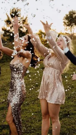 Love Nookie Confetti Gown Rose Gold Size 8 for rent on The Volte - image 6