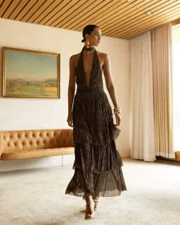 Sheike Galaxy Dress Bronze Size 6 for rent on The Volte - image 1