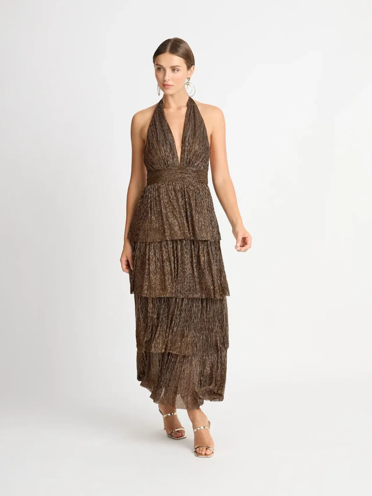 Sheike Galaxy Dress Bronze Size 6 - Image 2