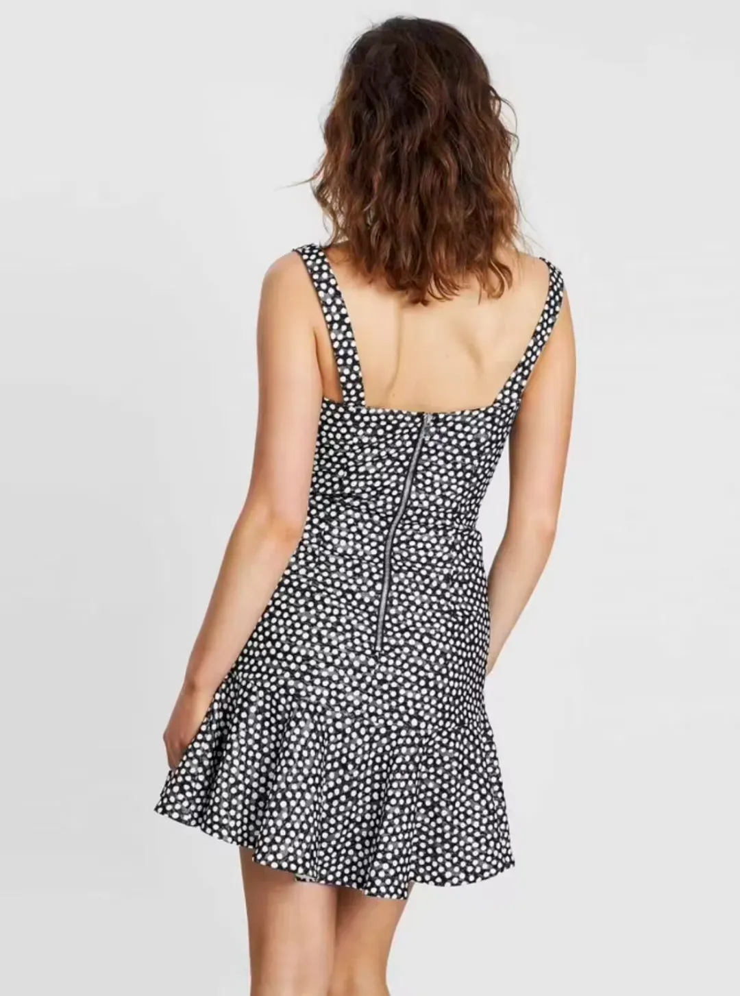 By Johnny Spotty Dotty Hem Mini Dress Print Size 10 for rent on The Volte - main image