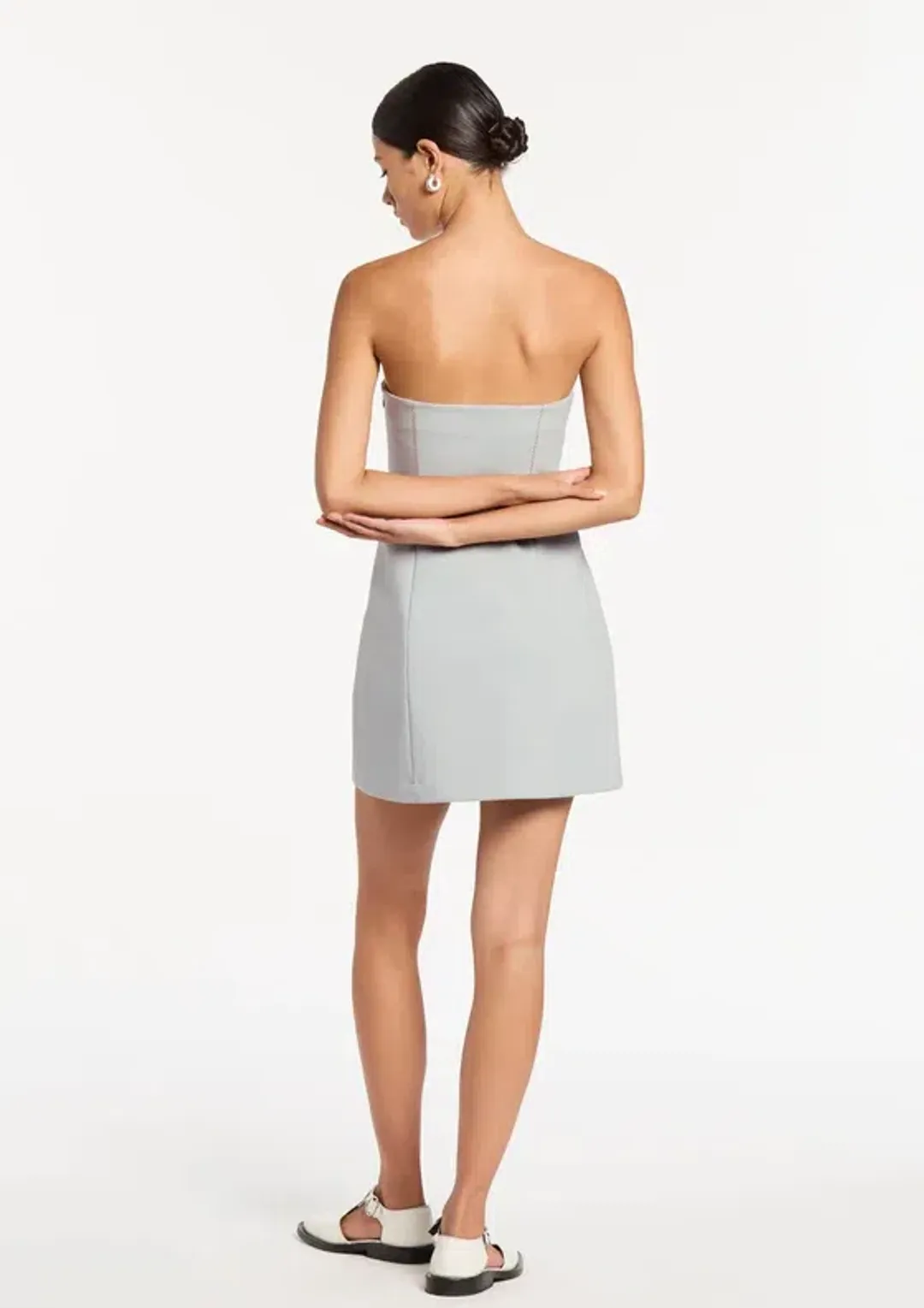 Sir The Label Sandrine Mini Dress Ice Blue Size 10 for rent on The Volte - main image