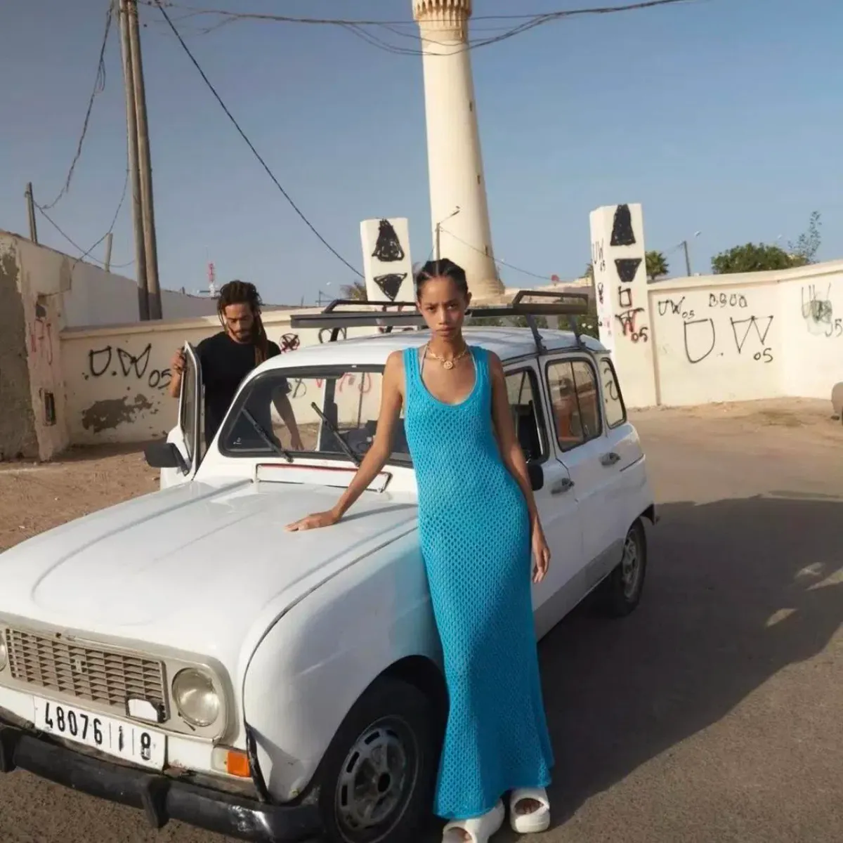 Venroy Blue Crochet Tank Dress Blue Size XS / AU 8 for rent on The Volte - main image
