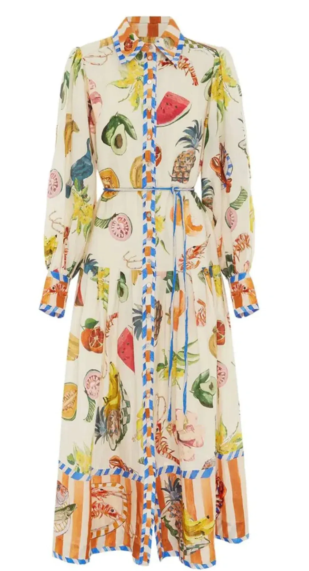 Alemais Theo Shirt Dress Multi Print Size 10 for rent on The Volte - main image