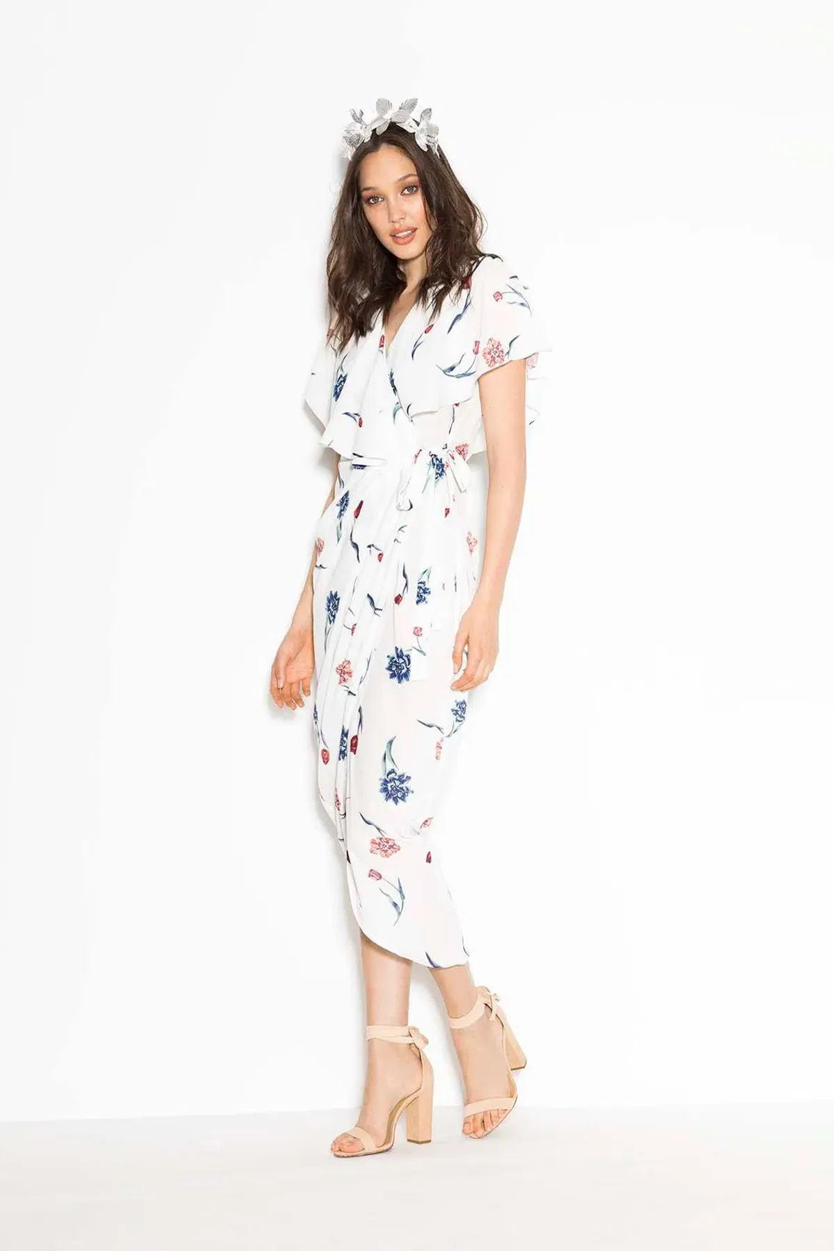 Sheike Delilah Midi Dress Floral Size 16 - Image 1