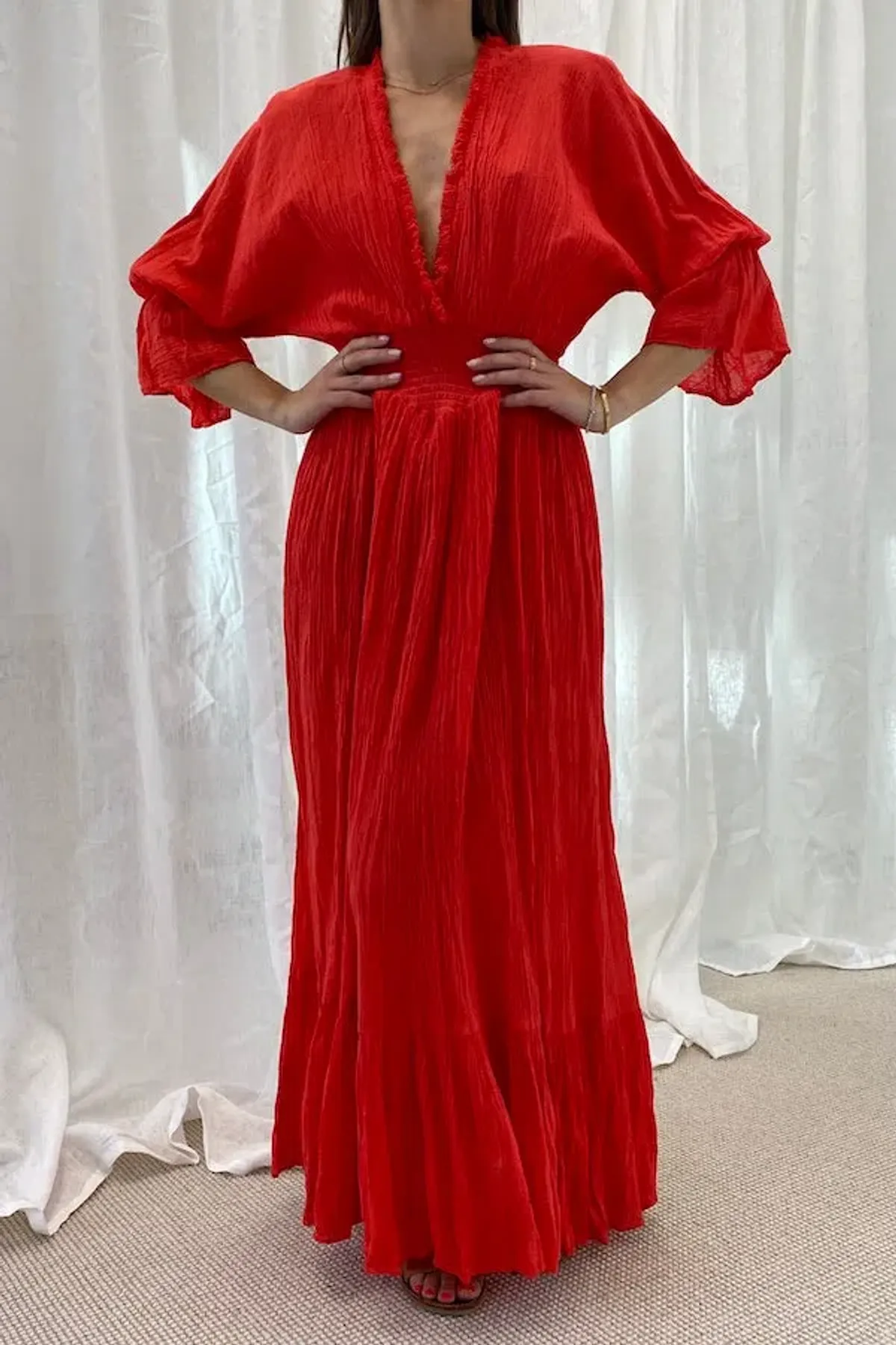 D'Artemide Eleni Dress Red O/S for rent on The Volte - main image