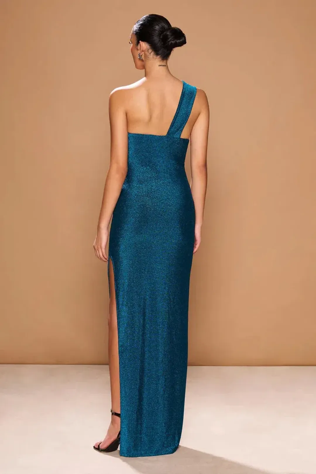 Sonya Moda Acquavena Shimmer Maxi Dress Aquamarine Size 6 for rent on The Volte - main image