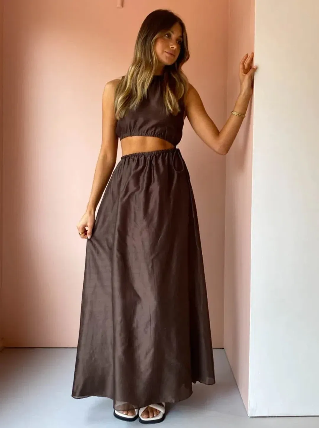 Sir the Label Anje Dress Brown Size 1 / Au 8 for rent on The Volte - main image