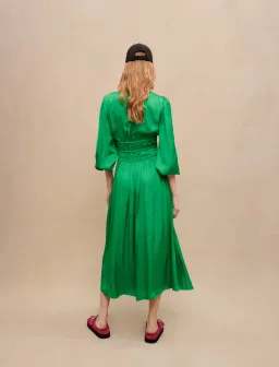 Maje Riannette Dress Midi Green Size 34 / AU 6 for rent on The Volte - image 3