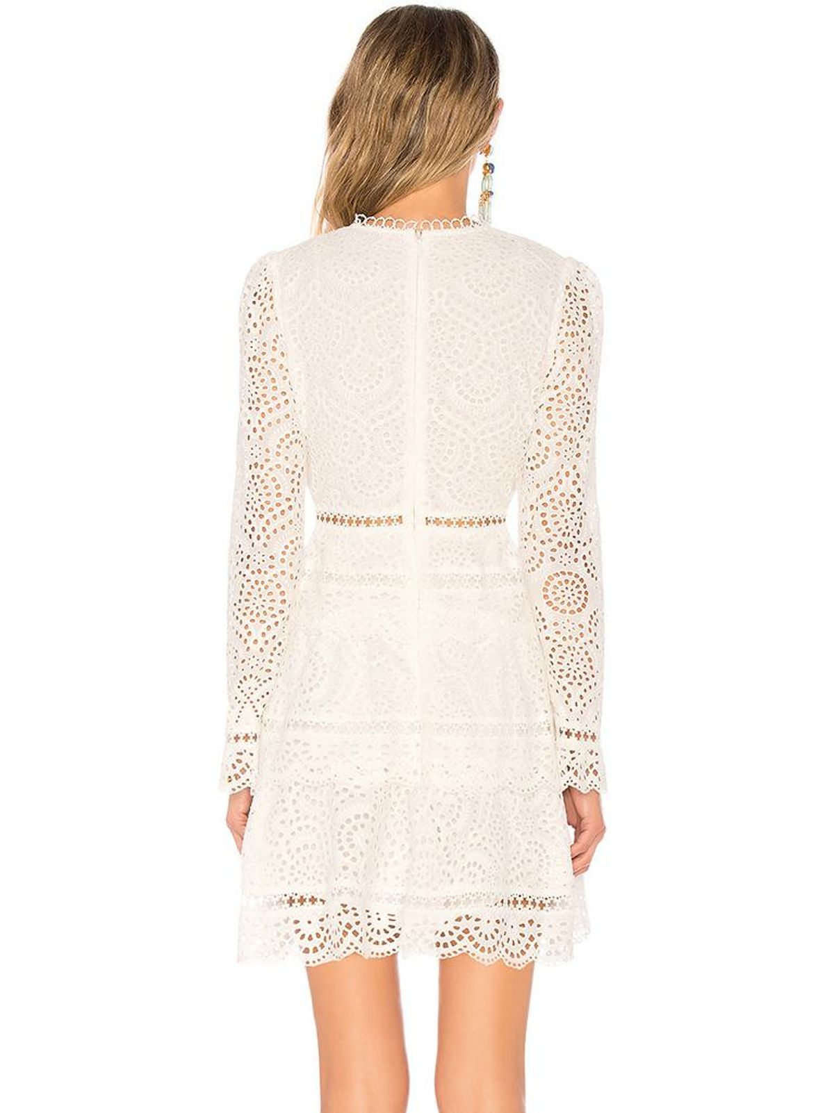 Zimmermann Bayou Tiered Swirl Dress Ivory Size 10 - Image 2