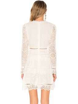 Zimmermann Bayou Tiered Swirl Dress Ivory Size 10 for rent on The Volte - image 3
