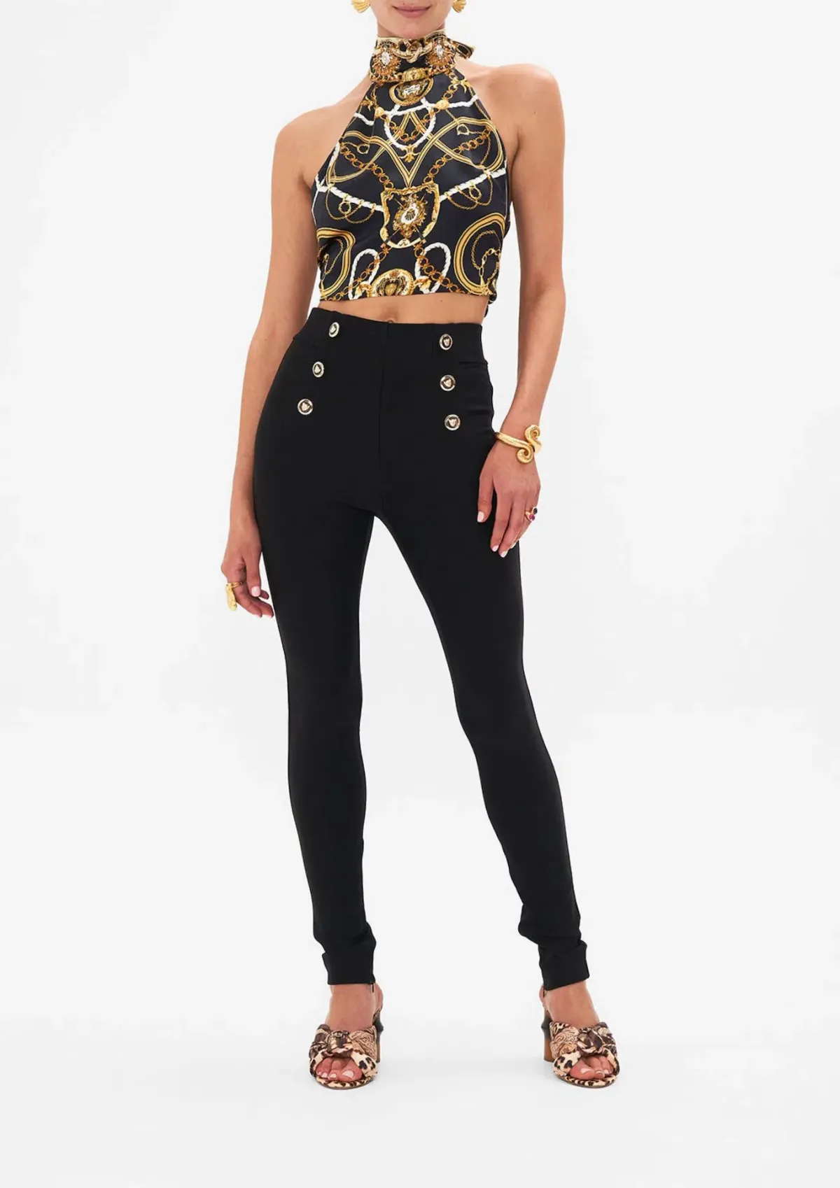 Camilla Coast to Coast Halter Tie Back Top Size 10 - Image 1