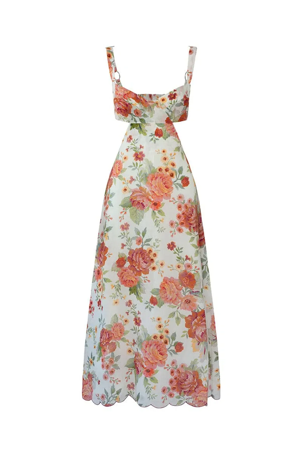 Sofia the Label Delilah Cut Out Midi Dress in Sunset Floral Size 8 - Image 5