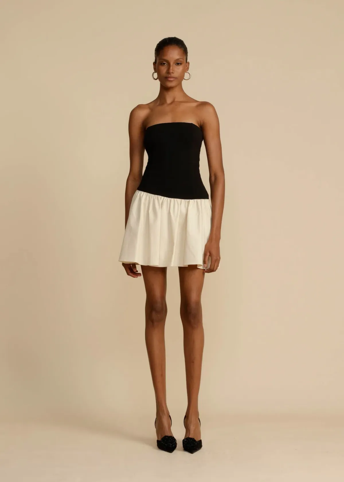 Arcina Ori Celine Mini Dress Black/White Size XS / AU 6 - Image 2