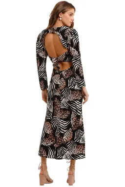 Rixo London Animal Kingdom Midi Dress Print Size 8 for rent on The Volte - image 3