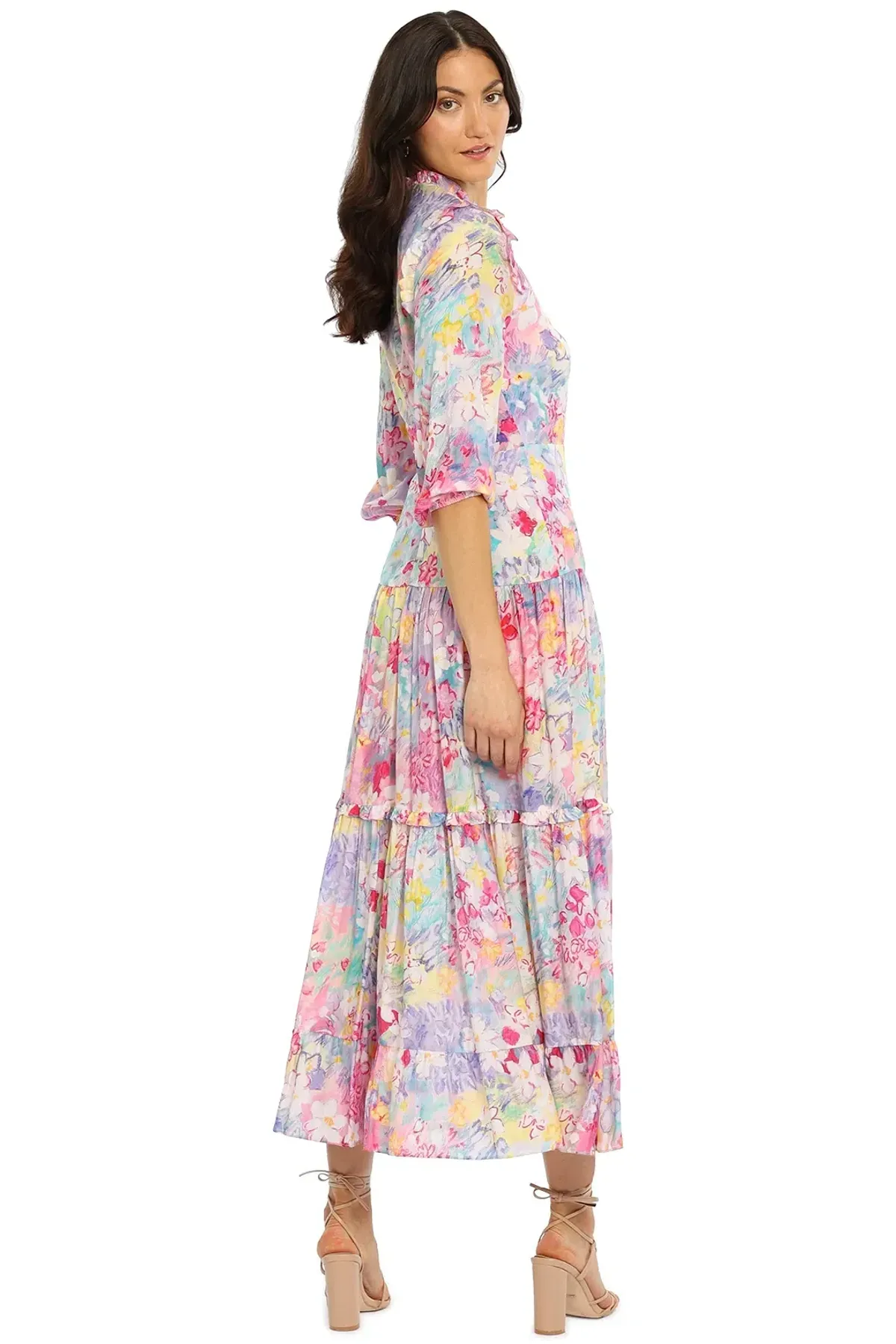 Rixo London Monet Midi Dress in Floral Size 8 - Image 4