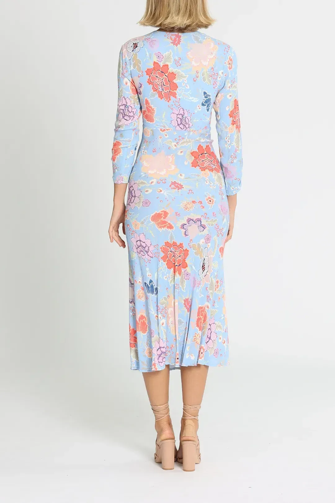 Rixo London Katie Button Down Midi Dress Floral Size 12 for rent on The Volte - main image