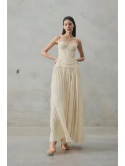 Manning Cartell Double Time Pleat Dress Nougat Size AU 10 for rent on The Volte - image 4