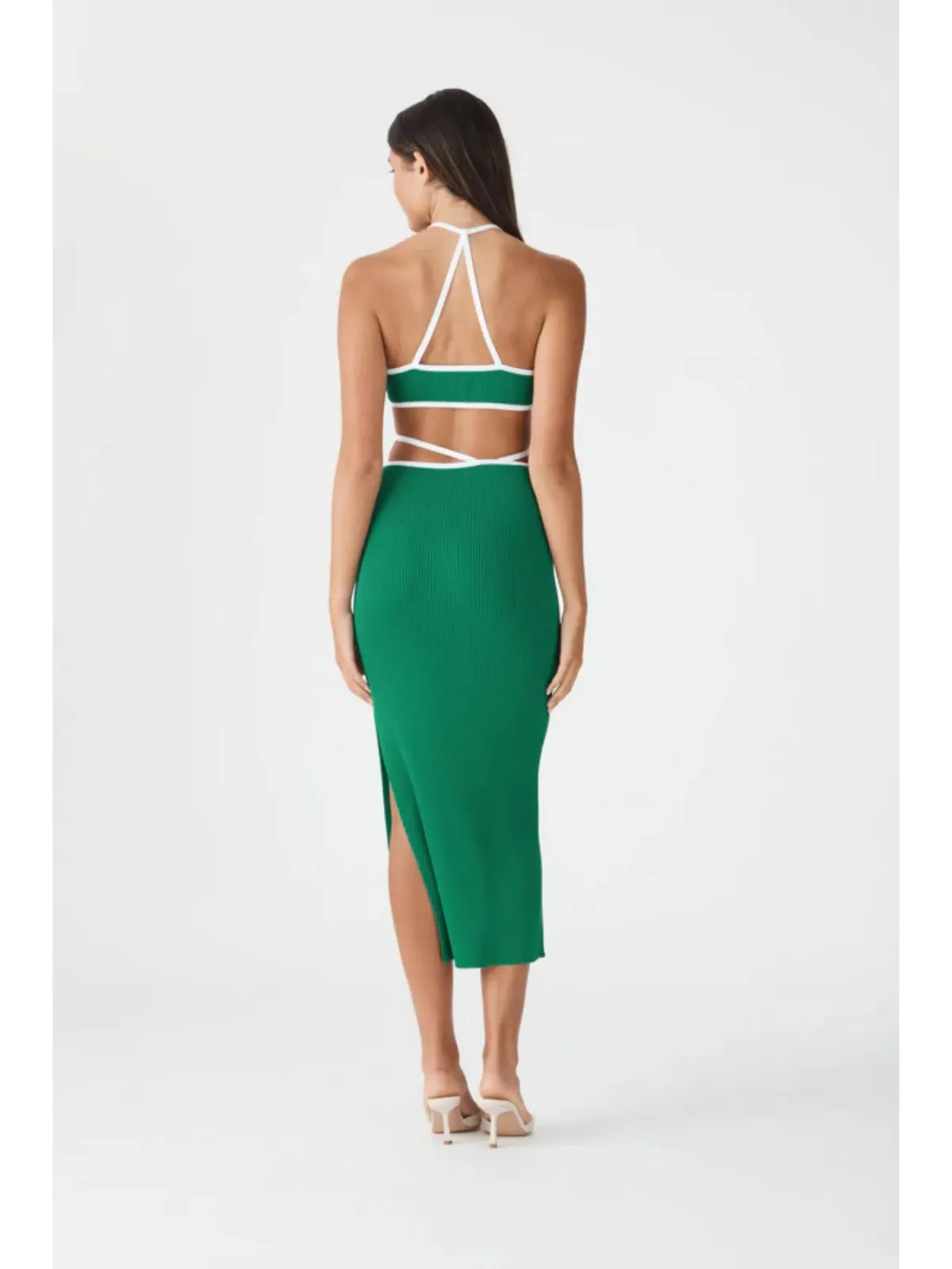 San Slone Gabby Midi Dress Green Size XS / AU 6 - Image 4