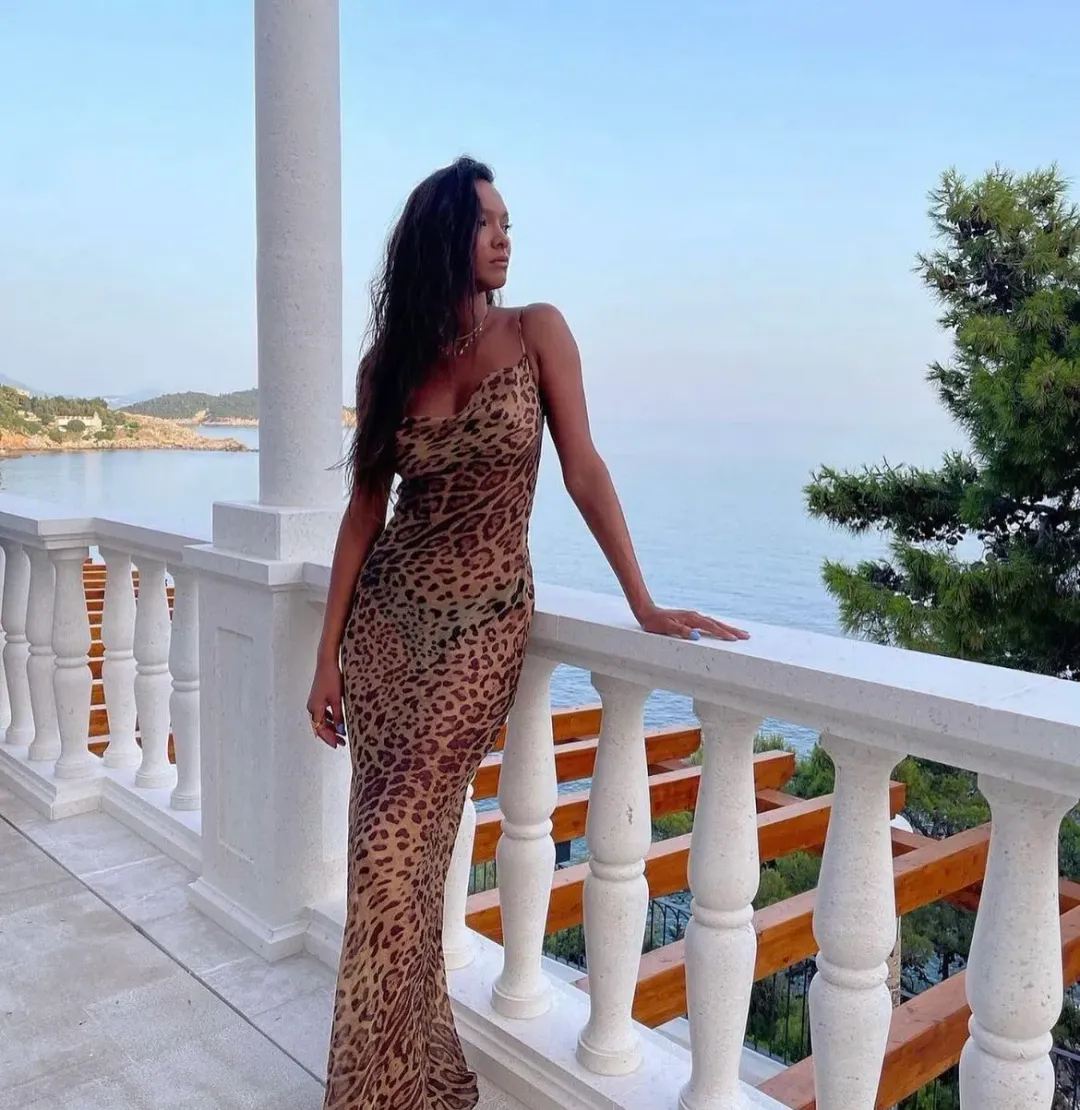 Rat & Boa Valentina Dress Leopard Print Size Small / AU 8 for rent on The Volte - main image