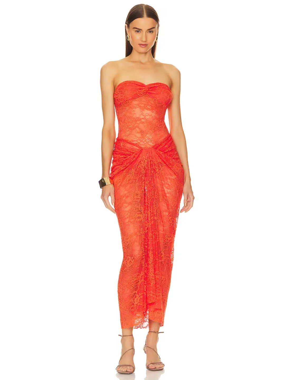 Natalie Rolt Naomi Dress Tangerine Size 1 / AU 8 for rent on The Volte - main image